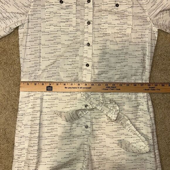 34N 118W Anthropologie Giana Utility Romper cream size M NEW - Picture 12 of 15